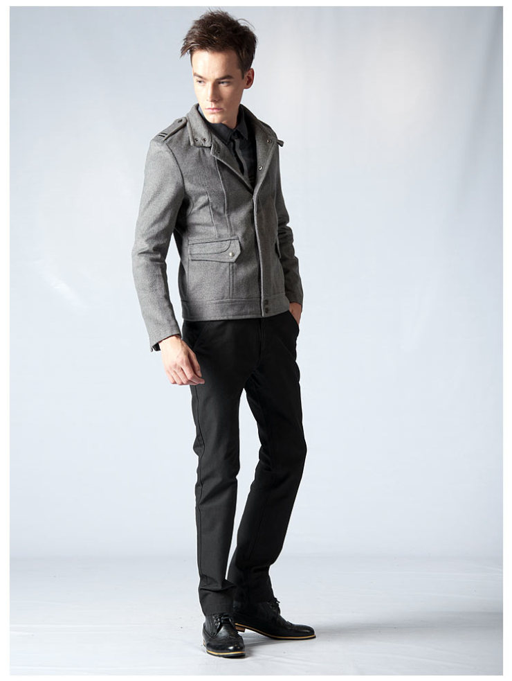 宾宝(BENBO)妮子大衣 男士秋冬新款外衣羊毛