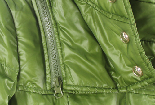 傲丝度2012冬装新款女装 军绿色个性粗齿拉链