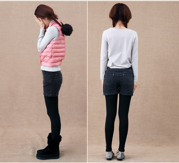 茵曼(INMAN)2012<em>冬装</em>新款韩版<em>松紧</em>抽绳<em>短裤</em>打