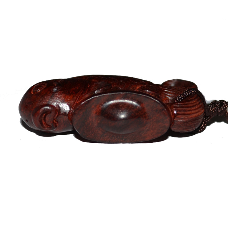 木叶岛 印度小叶紫檀手把件 元宝鱼 招财进宝 年