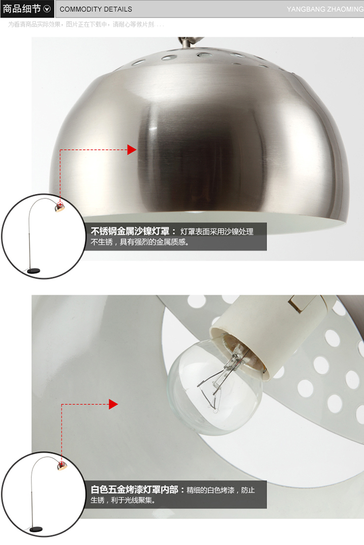 
                                        阳邦灯饰灯具落地灯钓鱼灯客厅简约时尚工作学习卧室书房台灯YL5002                