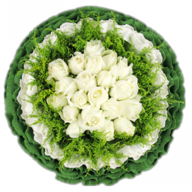 鲜花速递 节日鲜花 生日鲜花<em>送女友</em> 19支<em>白玫瑰</em>
