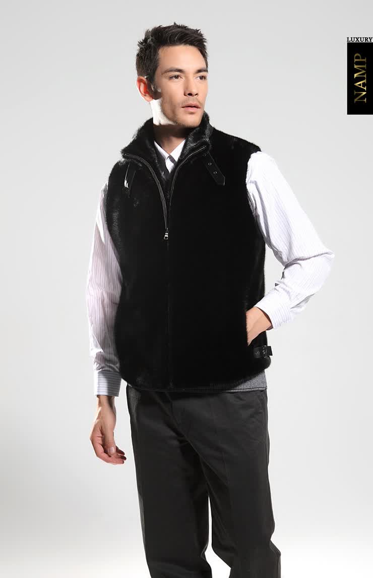 NAMP2012新款海宁水貂皮草男款<em>裘皮</em>外套马