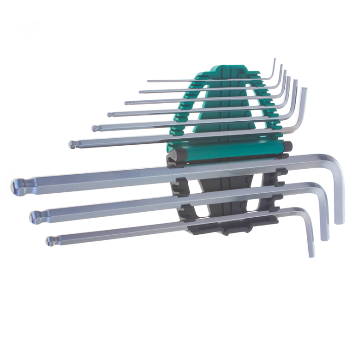 SATA 五金工具 9件特长球头公制内六角扳手组