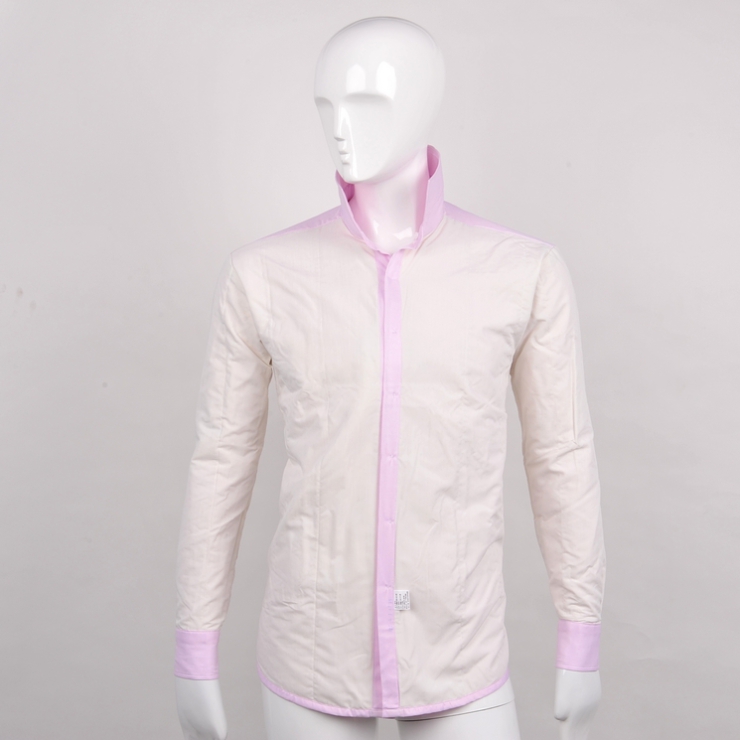 新款开尔男士保暖衬衣加厚桑蚕丝保暖衬衫高棉