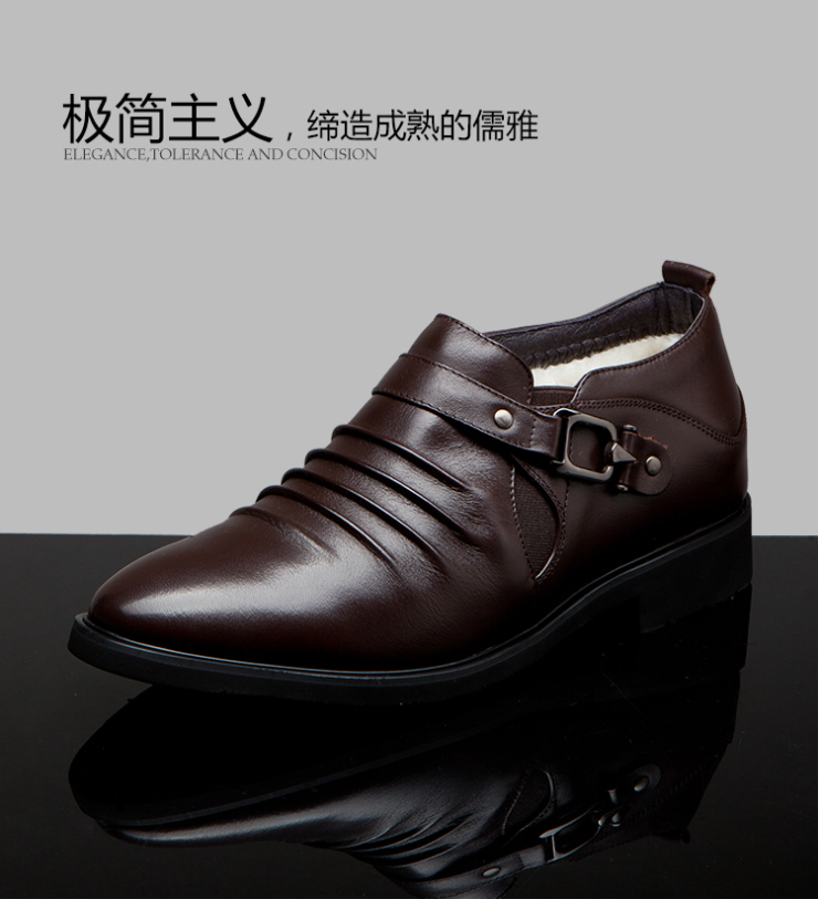 兽王2012冬季新款商务正装皮鞋男士棉皮鞋男