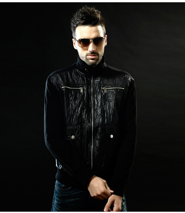 斯凯帝伦\/ST 新款品牌男装 立领罗纹底摆时尚个