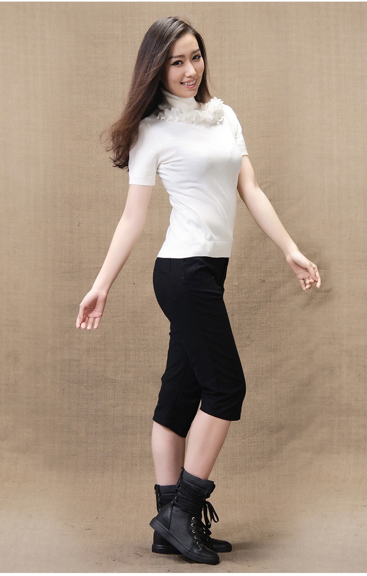 约禾yuehe 2012秋冬新款欧美潮流半袖短款时