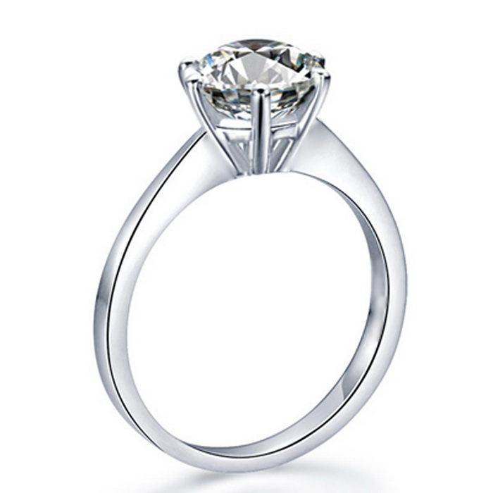 地球城钻石白18K金50分FSI1GIA裸钻六爪皇冠