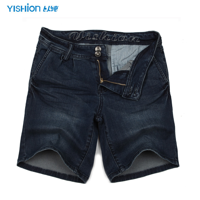 以纯女款夏季卷边格子低腰女牛仔裤中裤百搭超