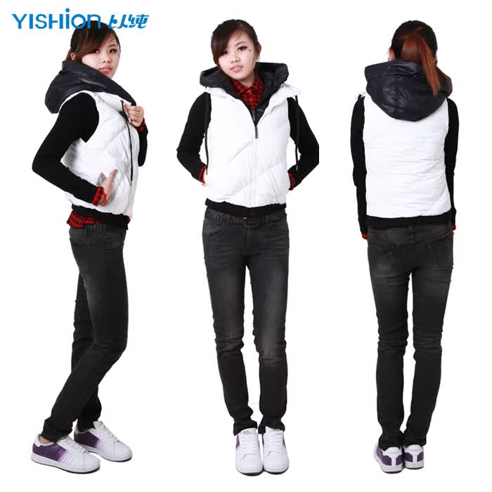 <em>以纯</em>女装假两件<em>羽绒背心马甲</em>11421606 原价3