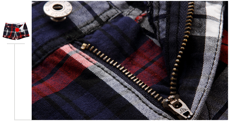 <em>以纯YISHION</em> 女装休闲低腰纯棉<em>格子短裤</em>热裤1