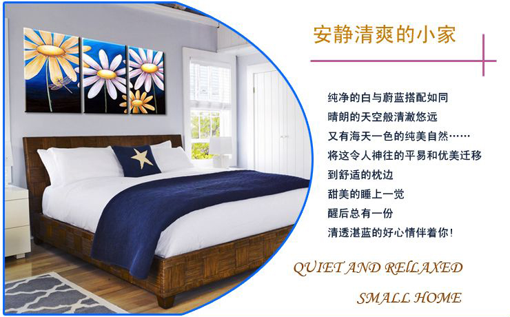 煌巢尚品照片装饰画客厅油画三联手绘向阳花无框画 沙发背景墙画电表箱遮挡画现代简约室内有框画 典雅马蹄莲 订制三拼一套总长1.80m