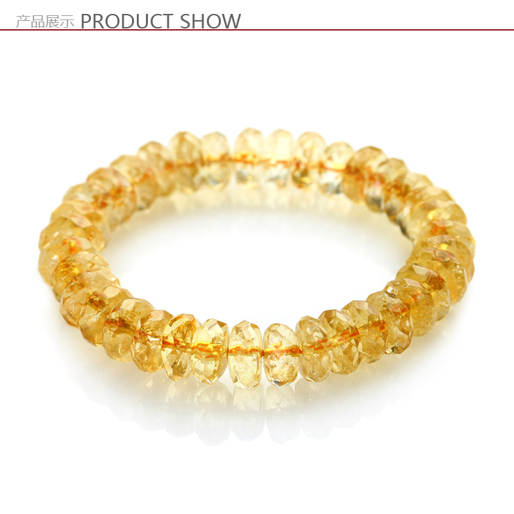 王廷珠宝 AAA级黄水晶-刻面手链