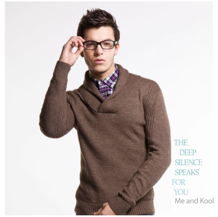 KOOL时尚男装 时尚复古<em>男士高领毛衣</em> 羊毛衫