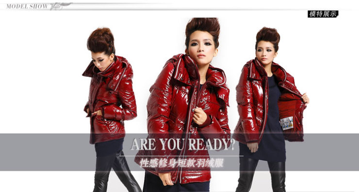 卡秀 cushow 新款欧洲站白鸭绒短款羽绒服176