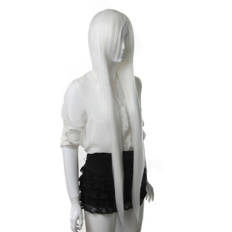 美元素假发 cosplay假发 犬夜叉\/杀生丸 白色长