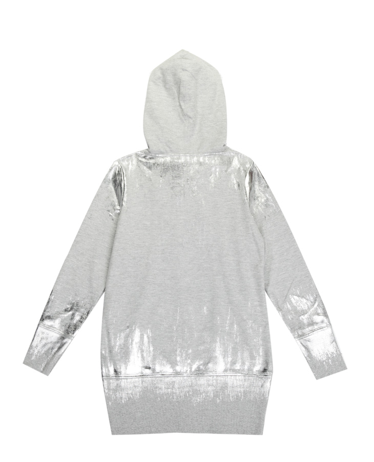 ONLY 卫衣\/绒衫 高含棉银色布规则涂层时尚连