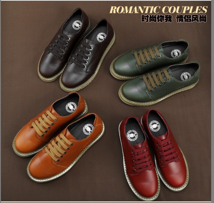 全球骆驼新款韩版男士休闲鞋 潮鞋 男皮鞋 