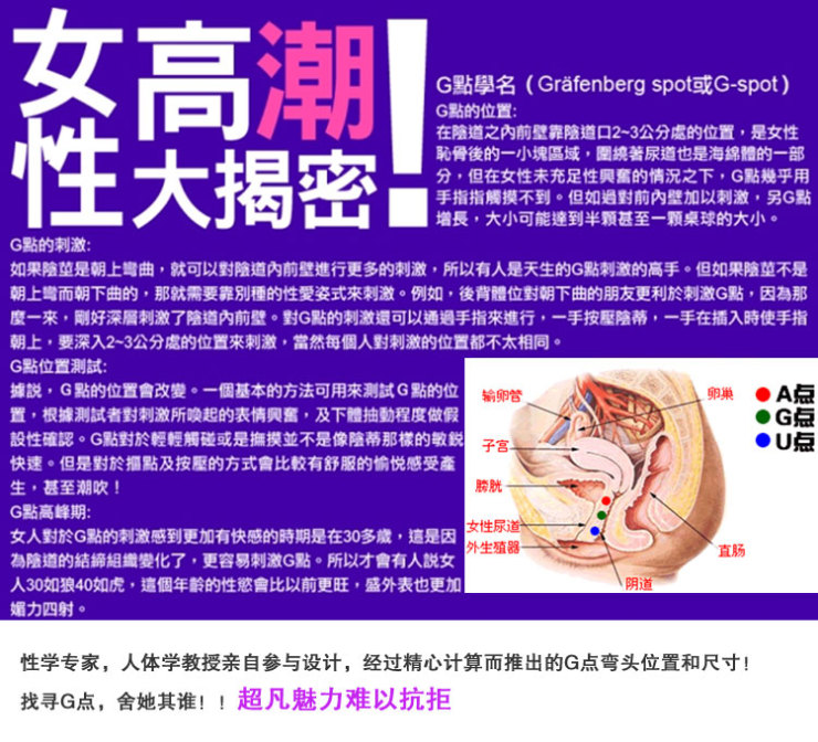 支持货到付款 品信情趣 女用自慰器g顶神探转珠震动摇摆按摩棒阳具