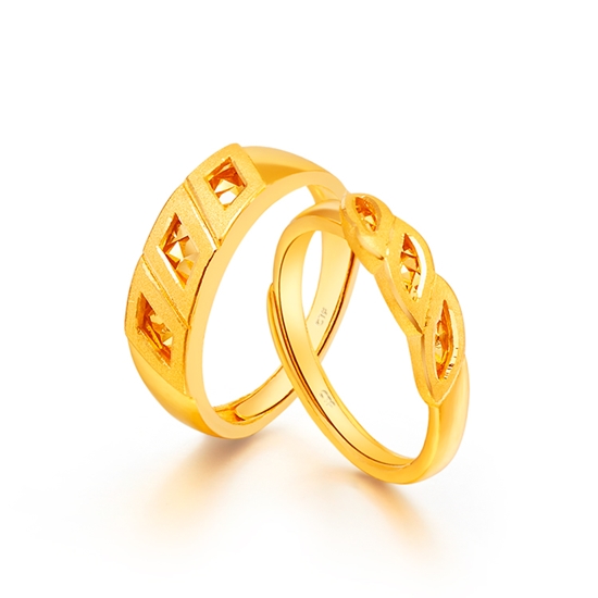 周大福 黄金足金戒指(工费:100 计价)F160949