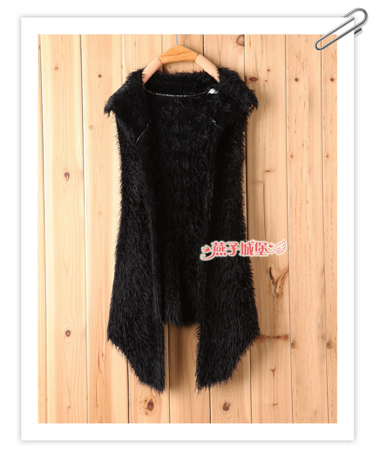 燕子城堡 2012新品<em>女装</em> <em>韩版</em>秋冬时尚毛毛<em>马甲</em>