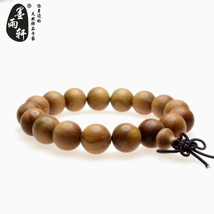 墨雨轩 天然印度老山檀香木手链佛珠手串 原木
