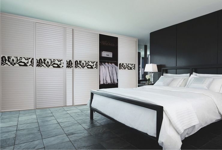 索菲亚C5框丁香叶腰线白色冲浪百叶衣柜 定制