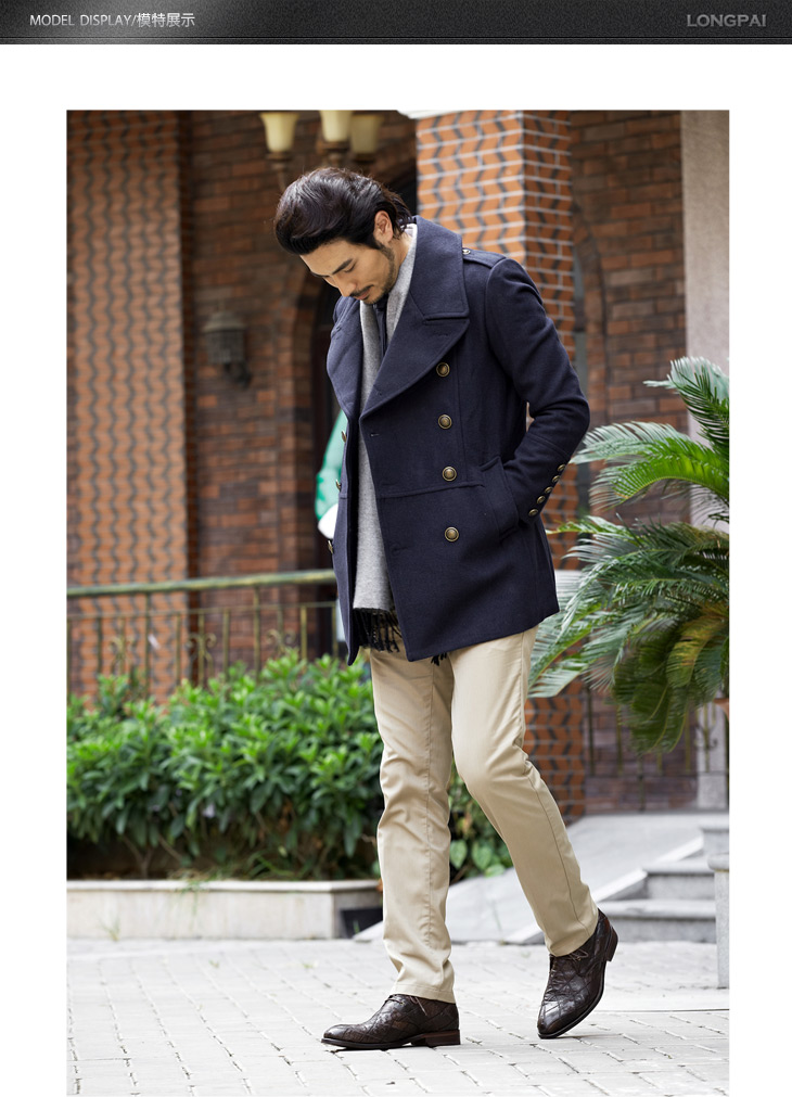 龙派(longpai) 高档手工制作鸵鸟皮系带高帮男