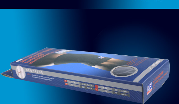 LP美国专业护具LP前垫片吸震型护膝LP707 黑