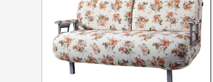 家家尚品 多功能沙发床 双人可折叠沙发 田园沙