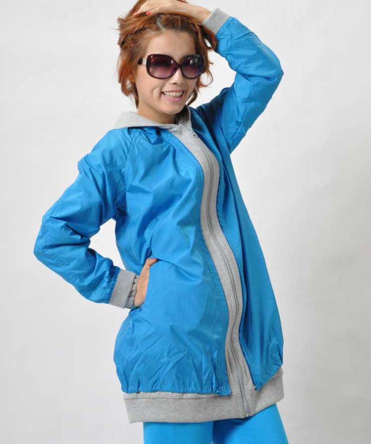 012秋装新款 女 韩版休闲宽松大码开衫带帽外