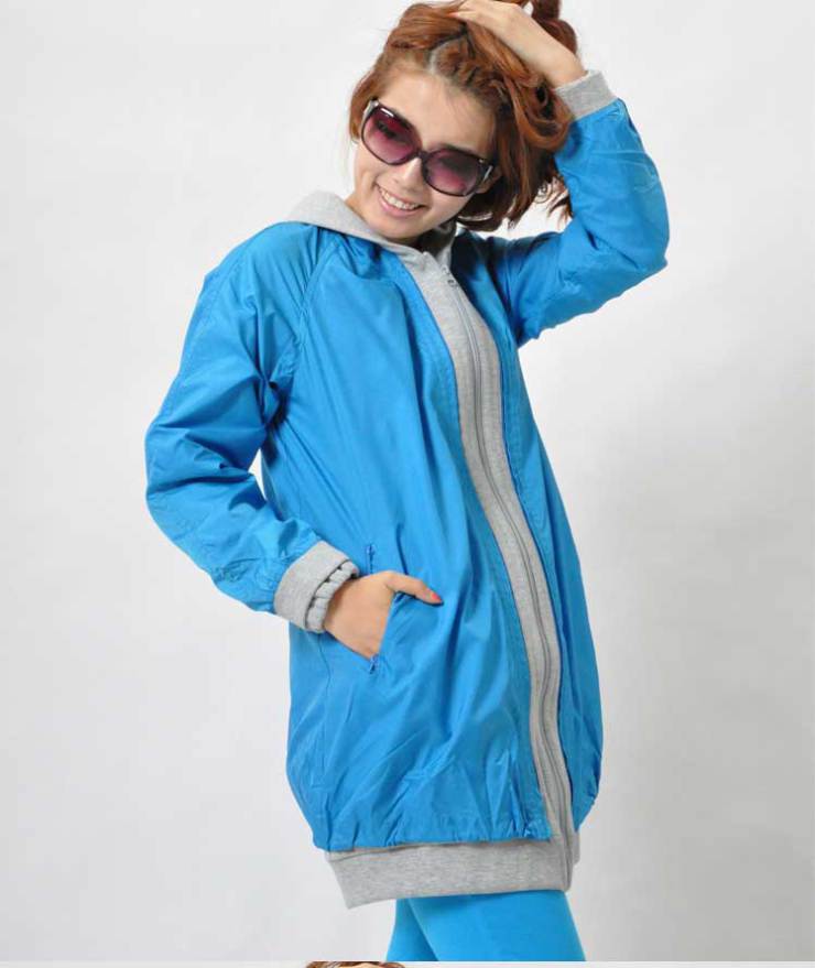 012秋装新款 女 韩版休闲宽松大码开衫带帽外