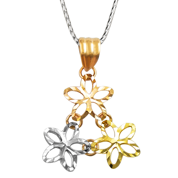 金太福钻石 18K吊坠 K白黄金彩金吊坠 玫瑰金