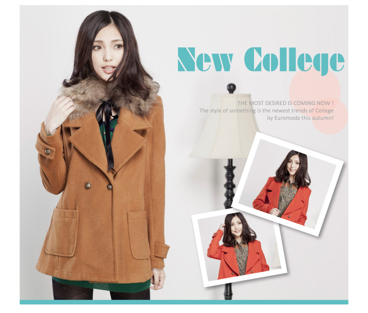 麦考林College 女装 完美邂逅日系甜美A型大衣