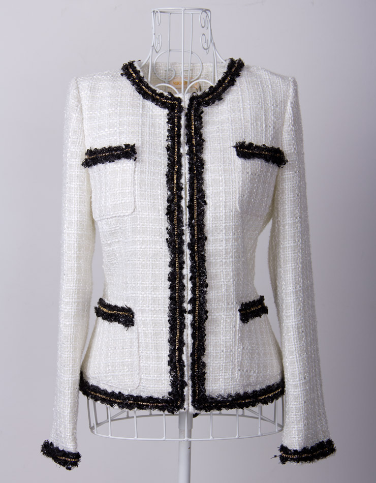 VERI GUDE 秋冬新款外套女装 百搭 香奈儿毛