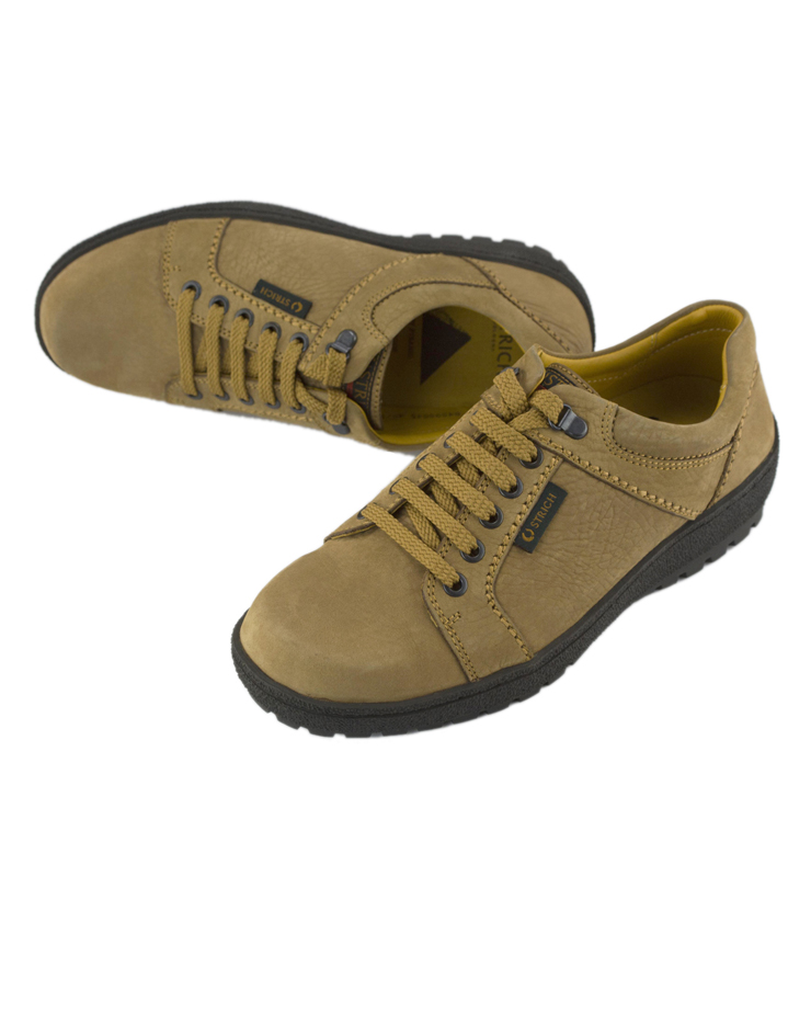 Ostrich傲士 复古色休闲户外运动牛皮男鞋 蓝\/绿