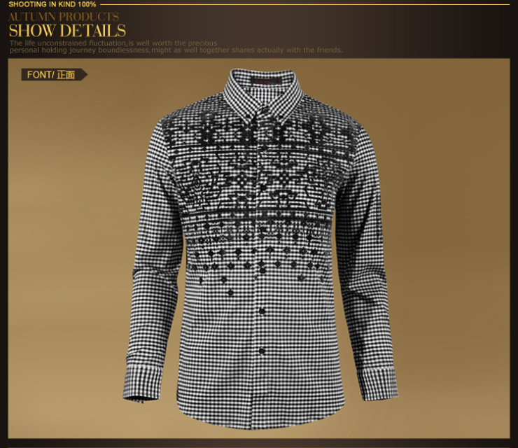 浪氏威尔lansiwear高端秋冬装时尚男士衬衣 休