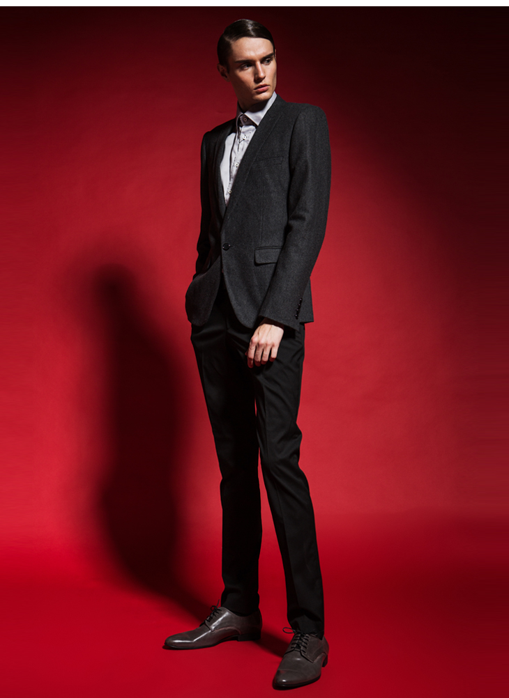 D2C孙国平 2012秋装新款男装 修身呢子外套一