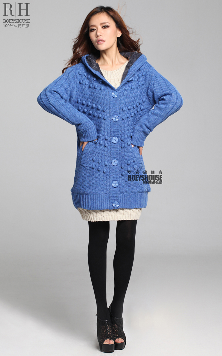 罗衣 roeyshouse 2012秋冬款 欧美带帽加绒加厚
