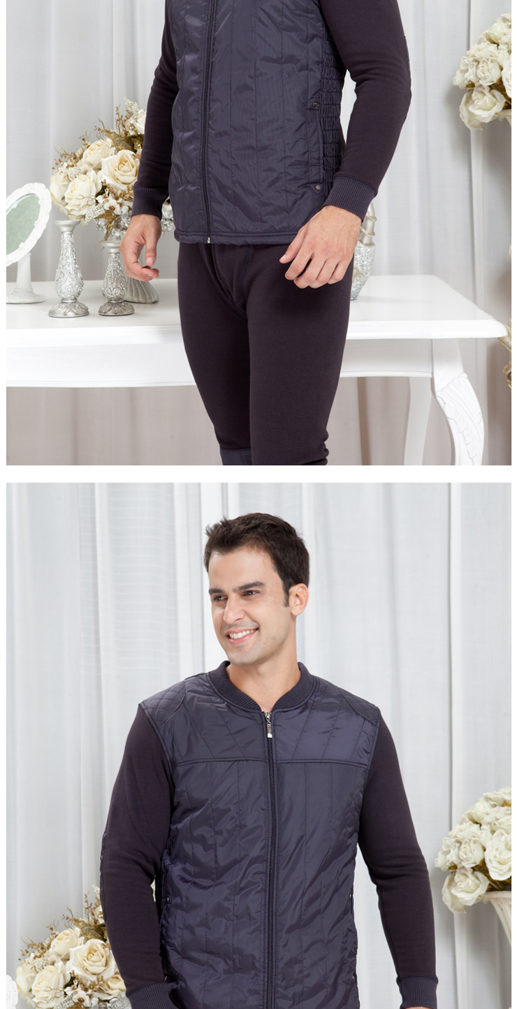 SweetHeart 护膝加绒加厚<em>保暖内衣</em> 男 <em>开衫</em>羽绒