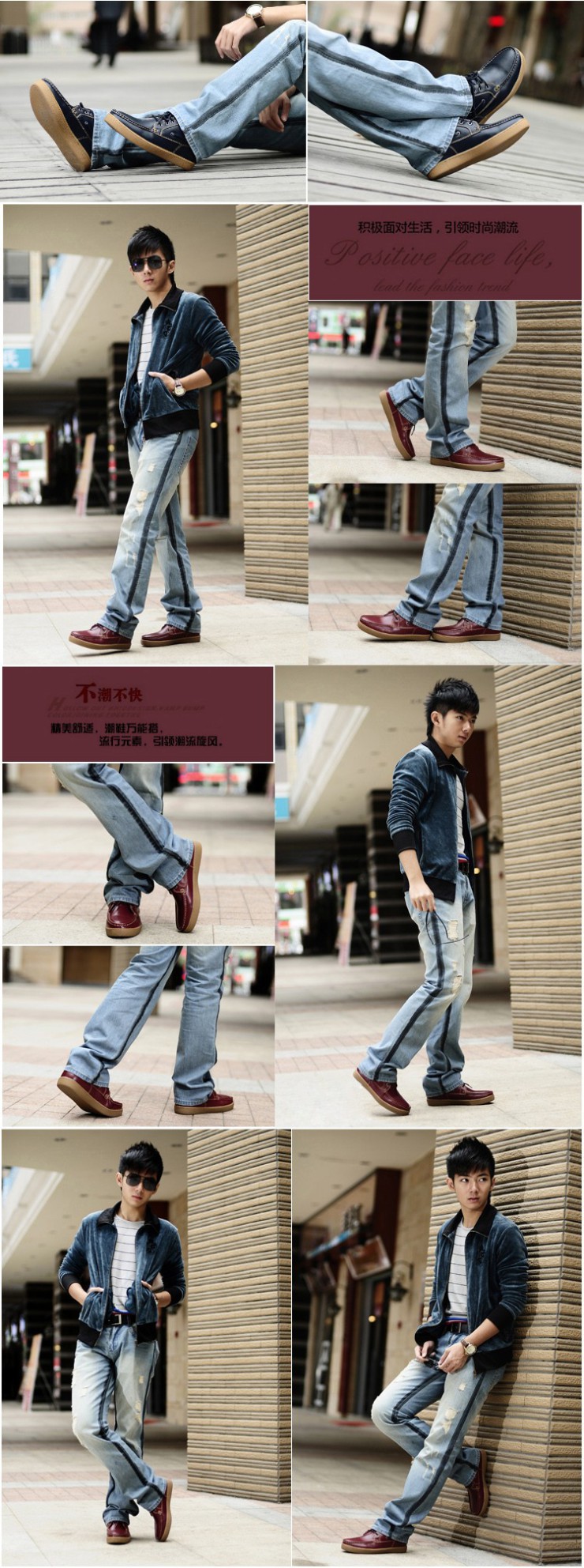 度文尼 新款潮流工装鞋 真皮短靴 休闲鞋 酷感男