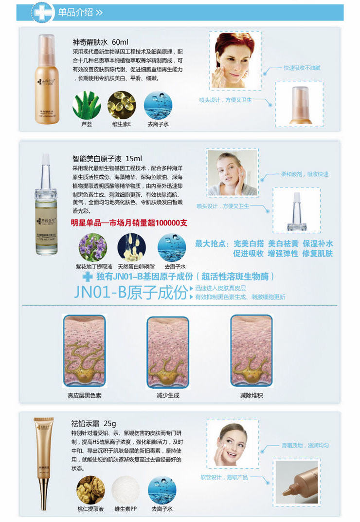 999基茵壹号 索斑堂祛铅汞霜三件套(神奇醒肤