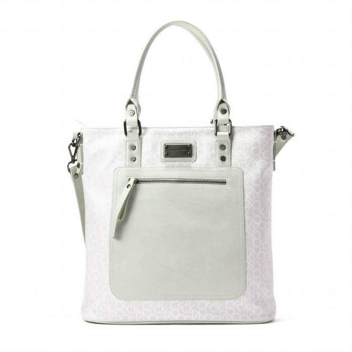 Calvin Klein 卡尔文 克莱茵 CK白色手提单肩女