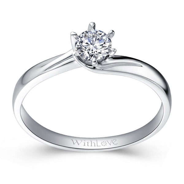 唯爱钻饰WithLove 18K白金30分钻石戒指 结婚