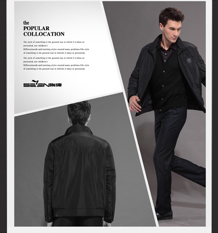 柒牌 SEVEN男装2012秋冬季时尚休闲羽绒服7