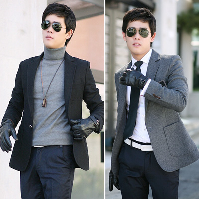 华金属包扣 气质进口毛呢 男士休闲<em>西服 男</em>626