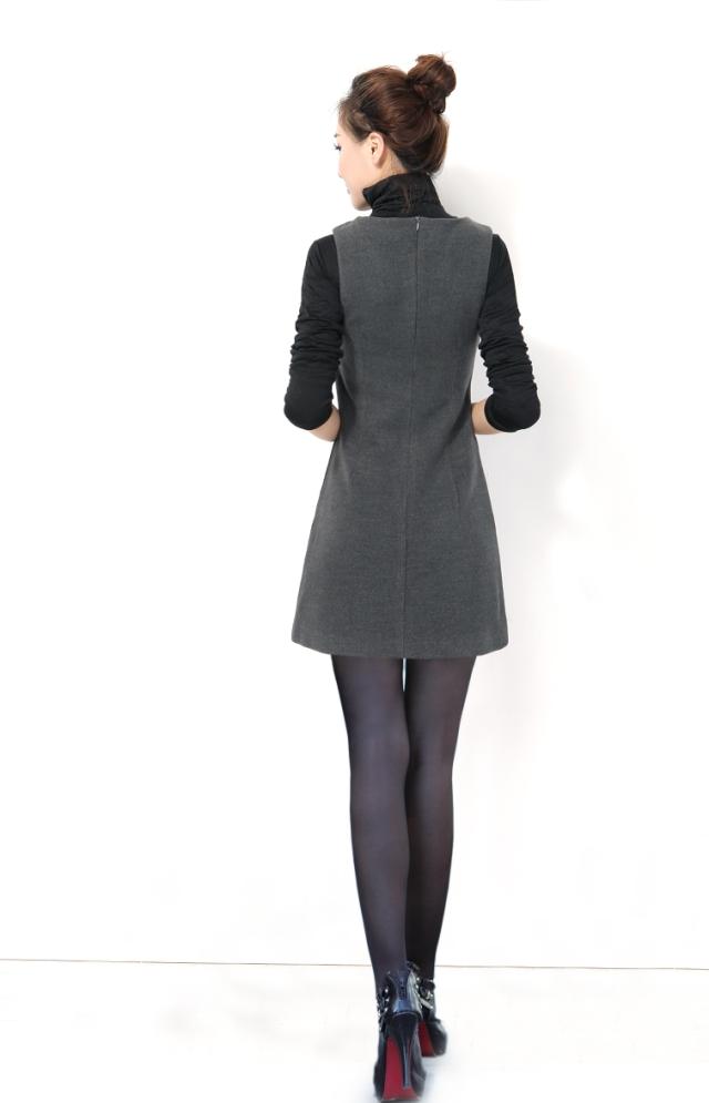 樱子淘园 2013春装新款修身显瘦<em>包臀毛呢</em>连衣