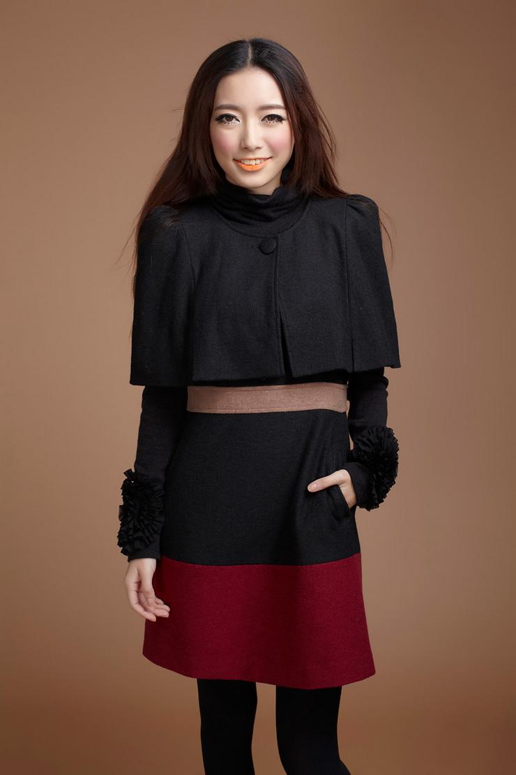 蒂蒂卡娜\/TT.COLOR 冬季新款甜美两件套连衣