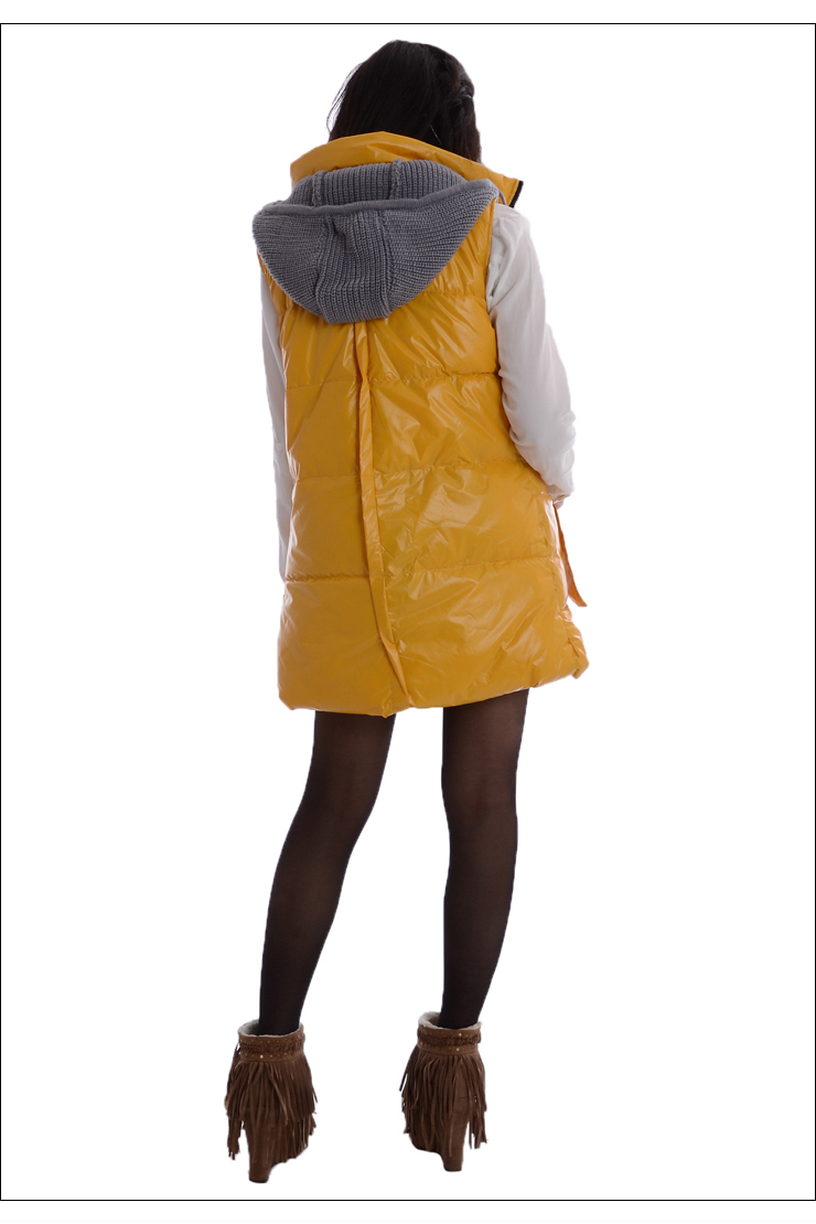 衣品风华秋冬新款亮面长款女款棉马甲坎肩Z0